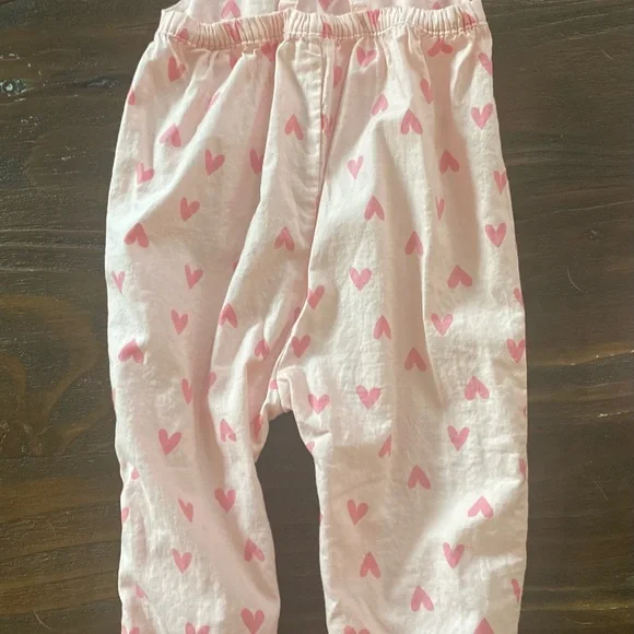 18m bundle pink heart overall, striped romper and delicate dress - Picture 8 of 10